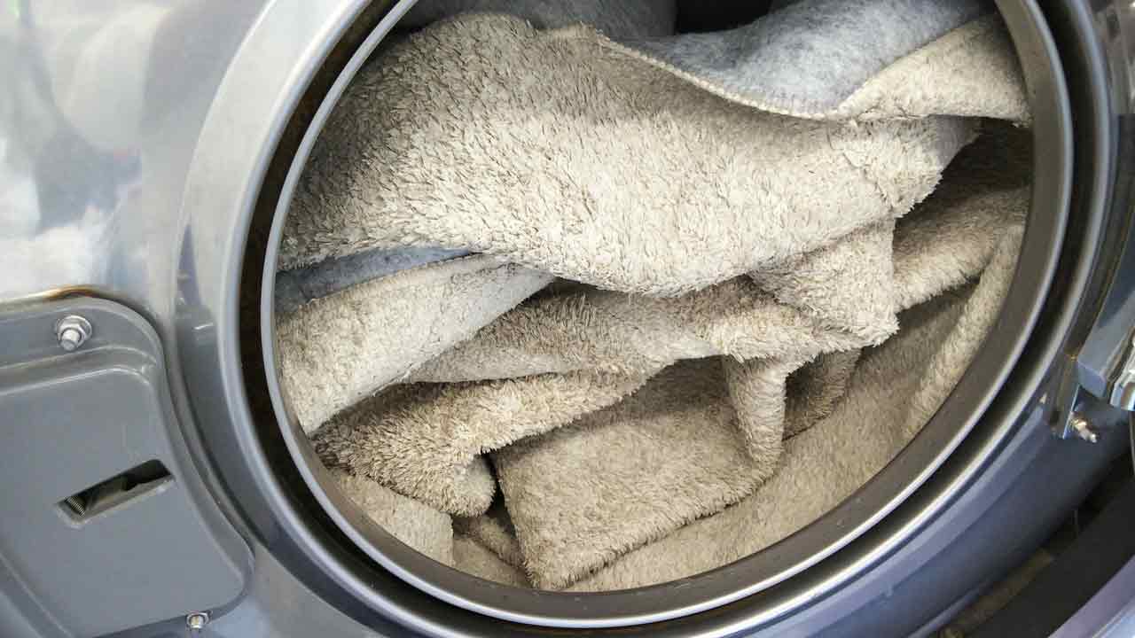コインランドリーでカーペットを洗う！